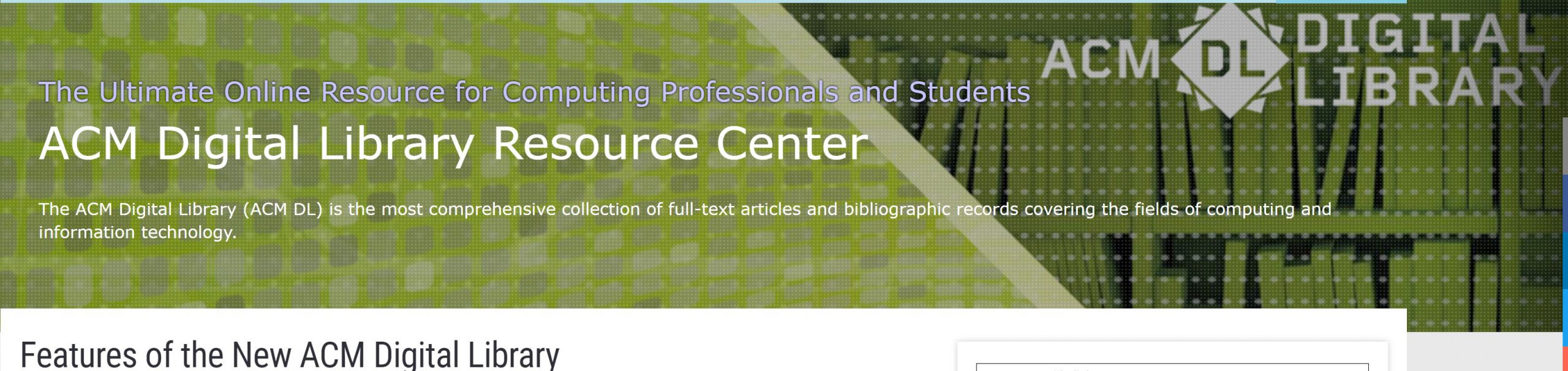 המנשק החדש של ACM Digital Library
